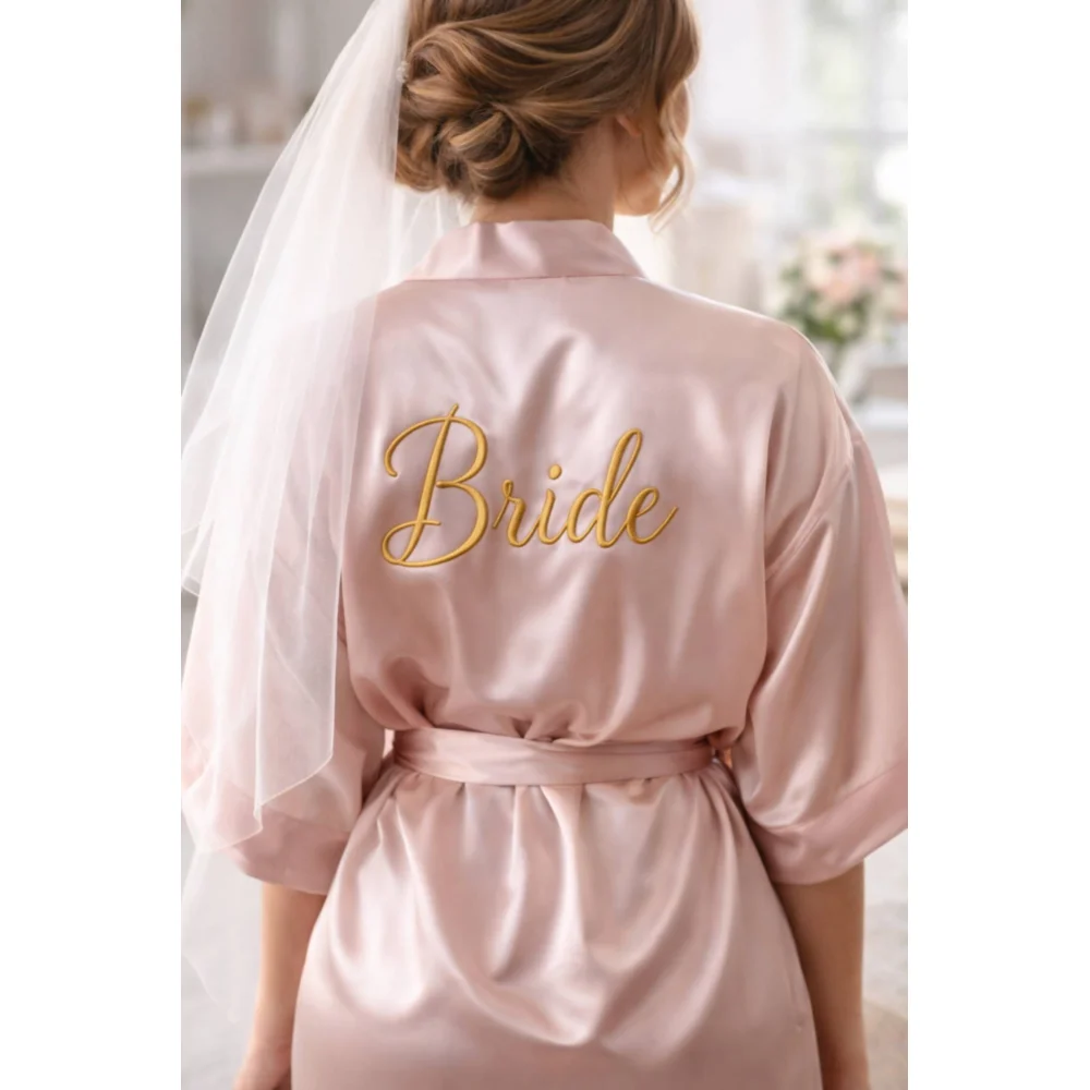 Personalized bride gown satin finish for that special wedding day